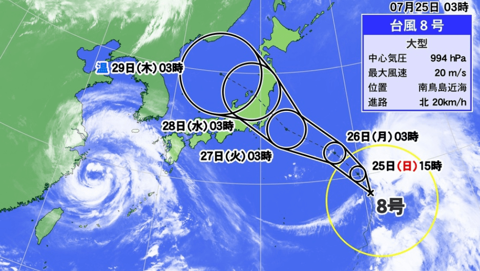 颱風8號北上27日登陸日本,東京奧運會再添10人感染新冠