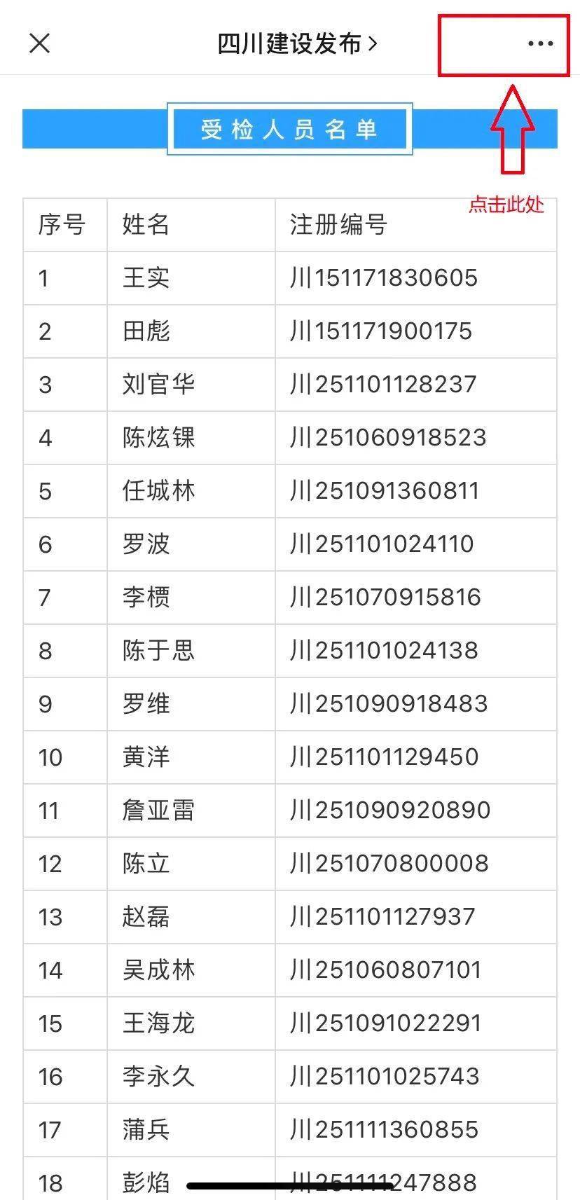 受检人员快速查询引导:    点击本篇推文红色框线处