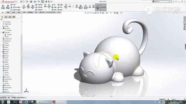 用solidworks画的小猫咪