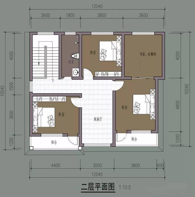 cad画功能分区彩图图片