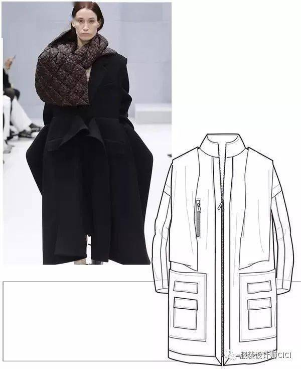 细节|商业服装平面款式图线稿分享！（200多款规规矩矩·正正经经的款式图）