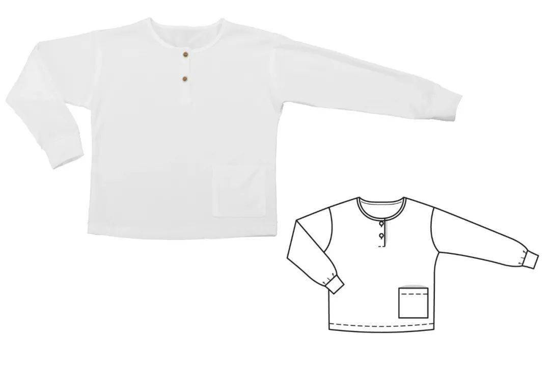 细节|商业服装平面款式图线稿分享！（200多款规规矩矩·正正经经的款式图）