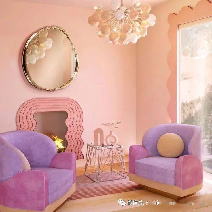 清凉粉色墙面图片