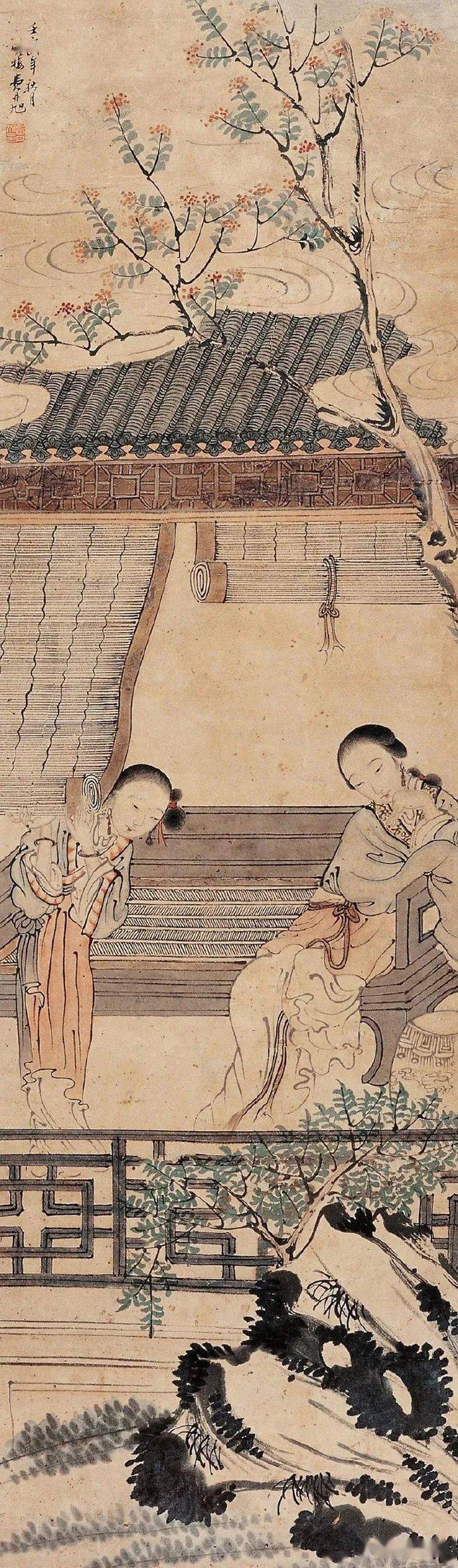 名品视界】清代画家费丹旭的仕女人物欣赏(一)_搜狐网