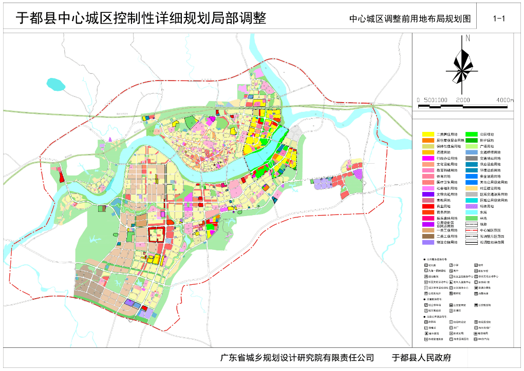 最新于都中心城区调整后控制性详细规划图公示涉及5个片区