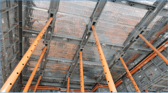 1,支撑架搭设:钢筋桁架楼承板支撑架为独立式铝模支撑体系,能够很好的