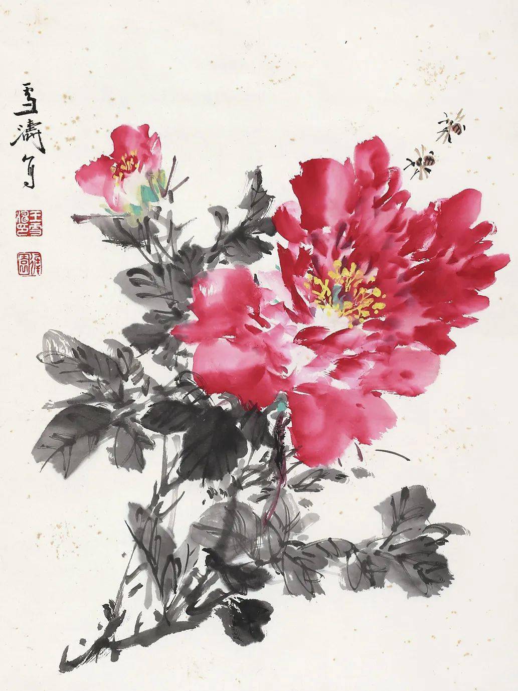 他画的牡丹举世无双,这才叫国色天香,倾城之美!_王雪涛