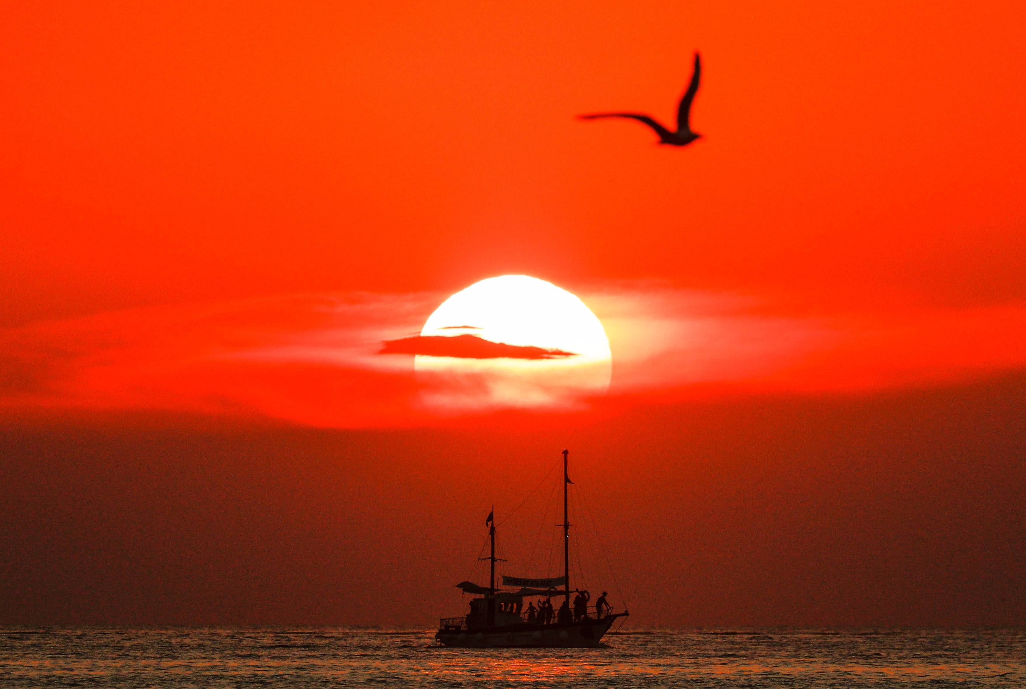 亚得里亚海的日落
