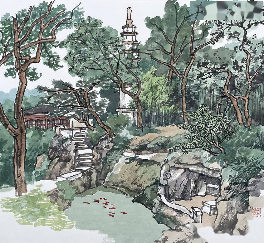 与古为徒心师造化北京画院山水画创作室辛丑仲夏园林写生实录