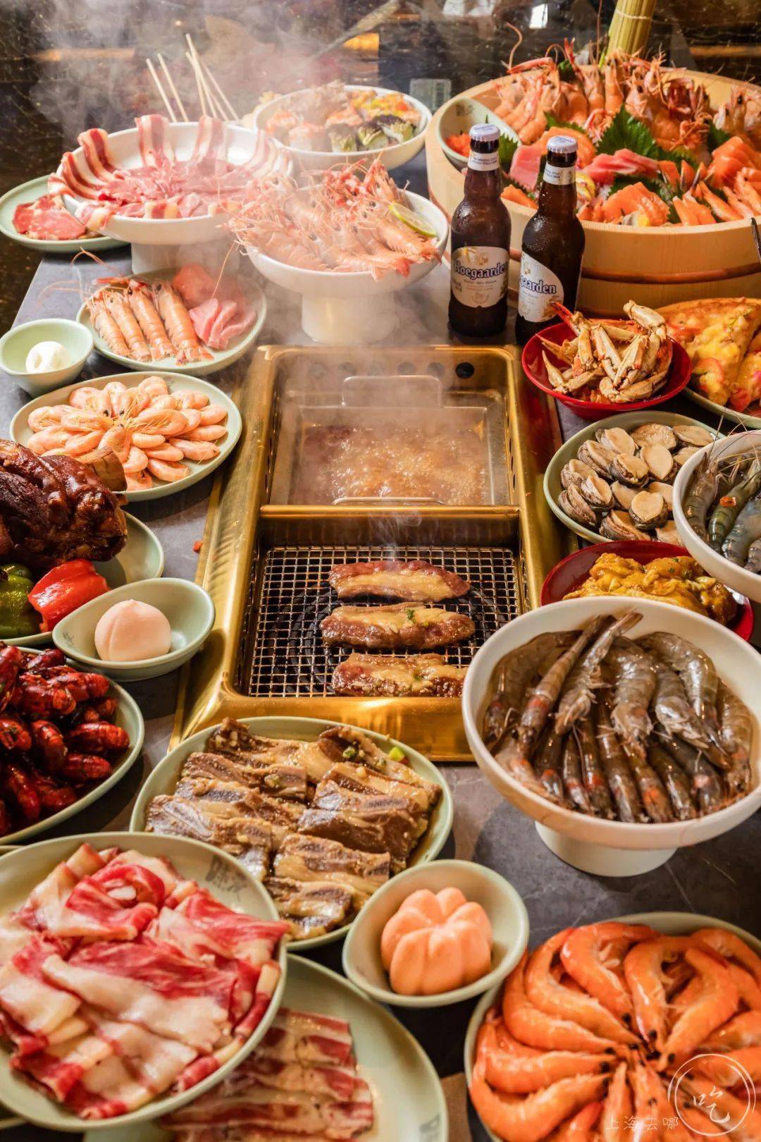 南京东路新开「海鲜烧肉自助」,108元畅吃鳌虾,鲍鱼,安格斯牛…!_美食