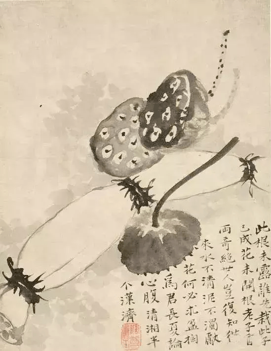 六位大师笔下“莲香”图_齐白石