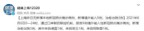 航班|上海昨日新增9例境外输入确诊病例，已追踪同航班密接者165人