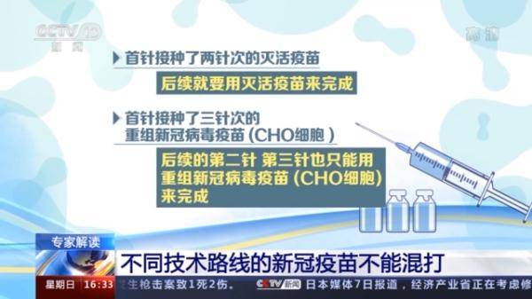 路线|不同技术路线疫苗能否混打？普通人群是否需要注射加强针？专家解读