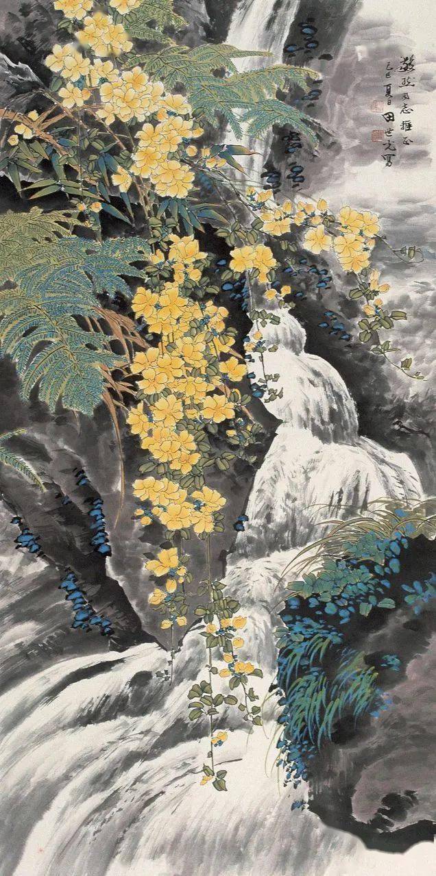 国画大师笔下迎春花端庄秀丽春意盎然