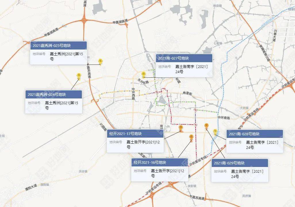 嘉興市區第二次集中推地7宗涉宅地總體量678萬方