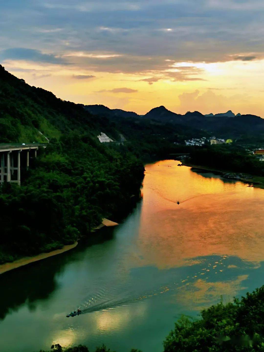 大美平乐|我在漓江尾,看夕阳