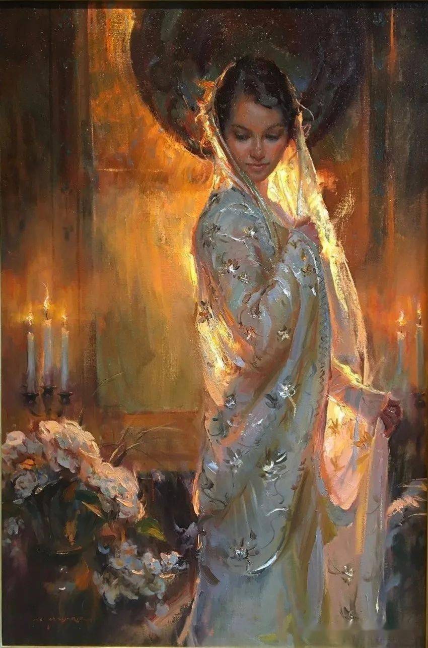 艺术家danielfgerhartz沉静的少女光感的描绘