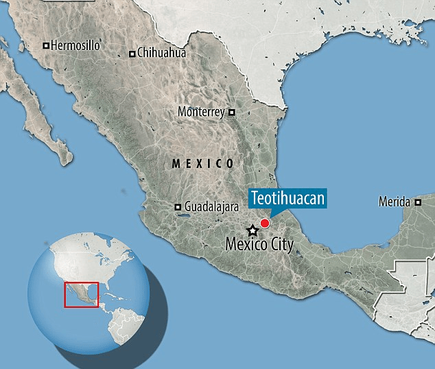 墨西哥金字塔下隧道内惊现四束干花,1800年前献祭羽蛇神