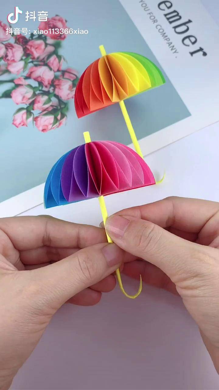怎么做小雨伞手工图片