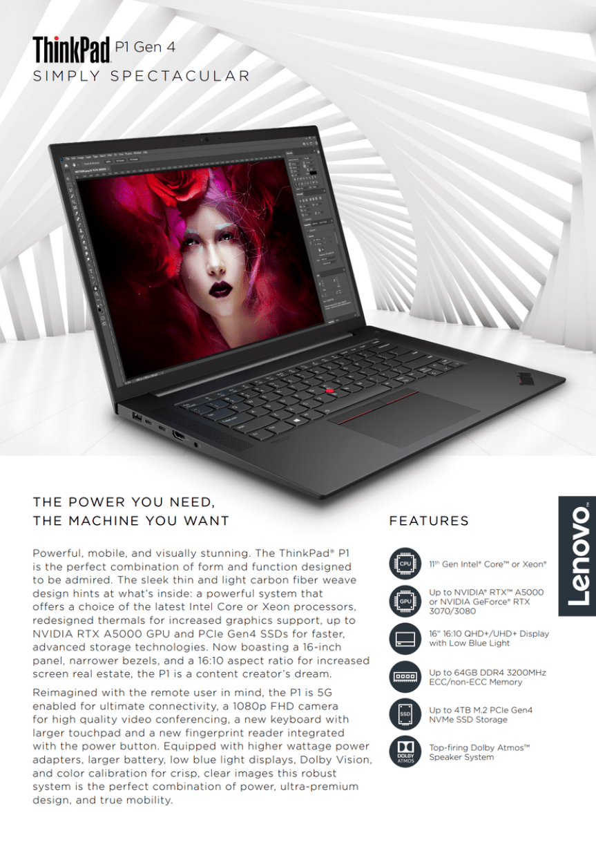 官宣thinkpadp1隐士2021系列首款16英寸移动图站
