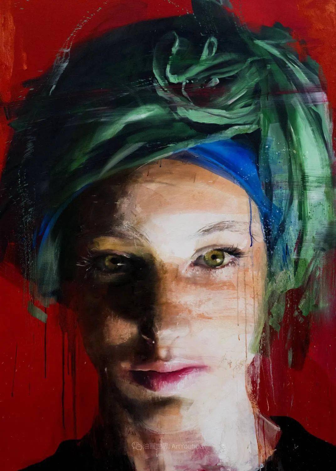 沉思的灵魂,一双直击内心深处的眼睛~意大利女画家罗伯塔·科尼油画