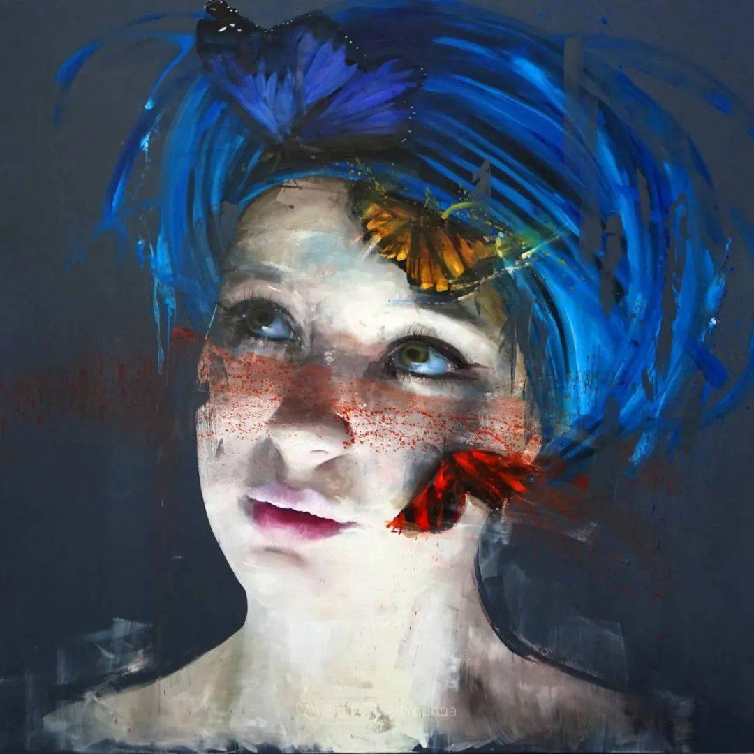 沉思的灵魂,一双直击内心深处的眼睛~意大利女画家罗伯塔·科尼油画