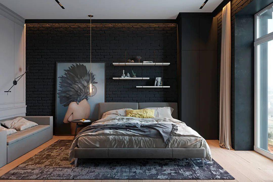 在主浴室的改造阶段,设计师选择改变这个房间的整体风格,用黑色大理石