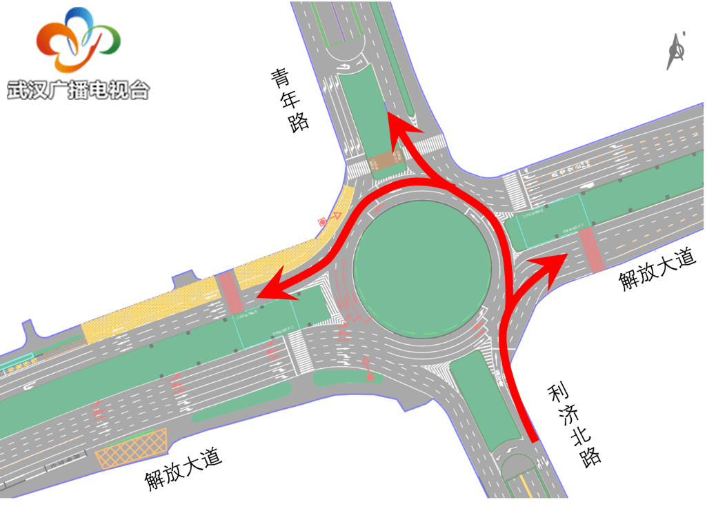 请注意!航空路转盘通行有调整