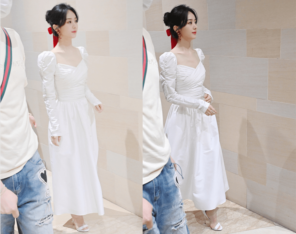 感觉赵丽颖不会老似的,穿学生装秒变小学妹,侧颜真是无可挑剔