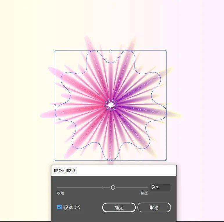 ai教程:快速制作一朵绚烂的花朵