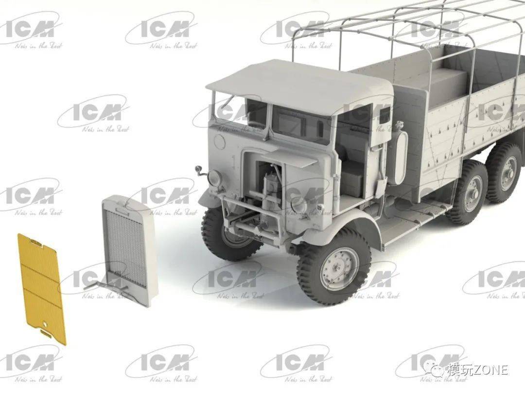 【拼裝】icm:新品 1/35 二戰英國萊蘭獵犬軍用卡車 官圖