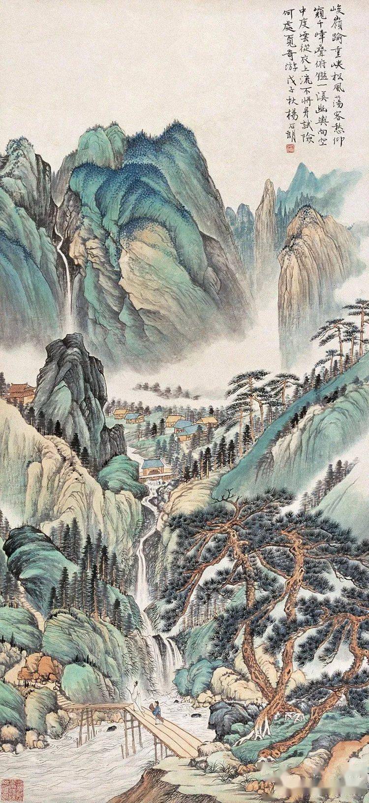 国画名家杨石朗的山水画作品赏析
