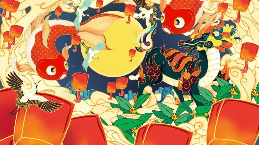 节日海报丨中秋节国潮中国风嫦娥玉兔月饼插画psd【第289期】