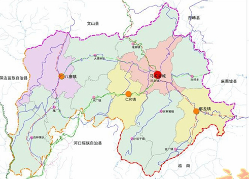 云南文山马关县地图图片