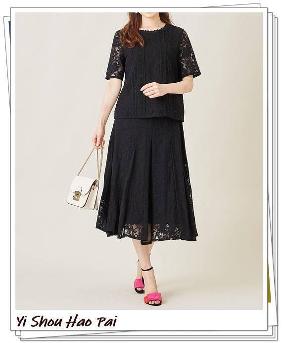 黑色喇叭裙的穿搭案例分享搭配不同上衣的24种轻熟风造型