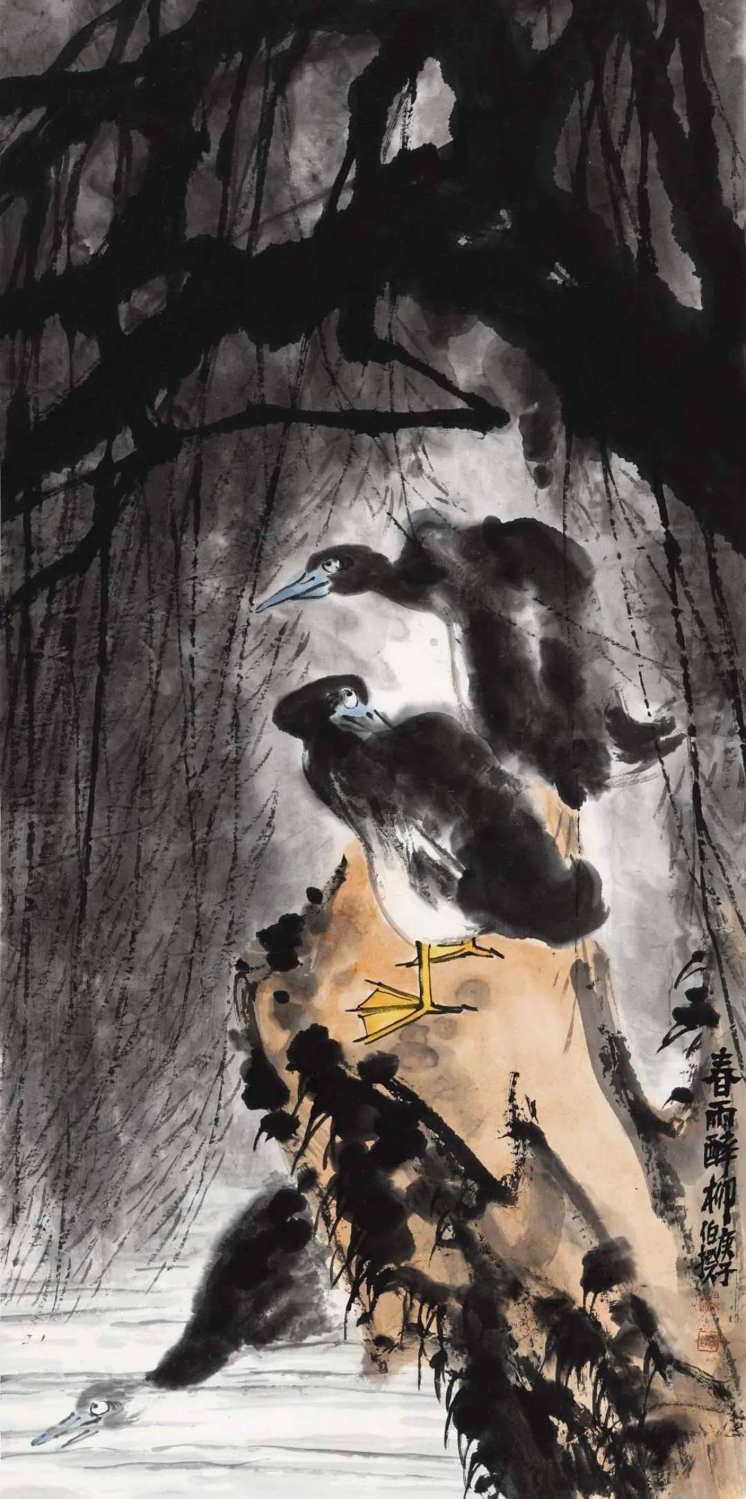 展讯大美抱华伯揆中国写意花鸟画大展在龙玺美术馆展出