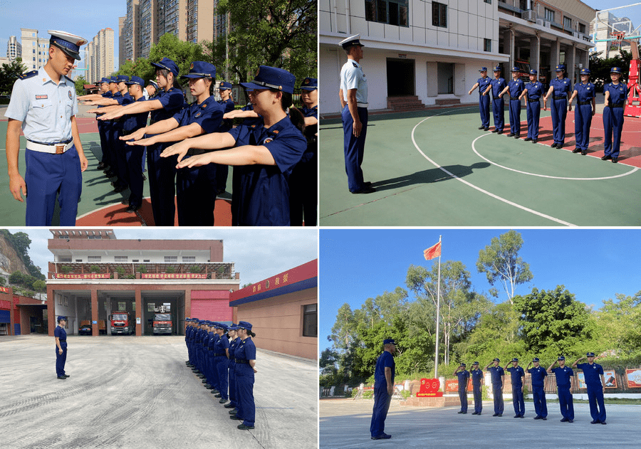 风采漳州支队以队列训练为契机树立政府专职消防队伍新形象