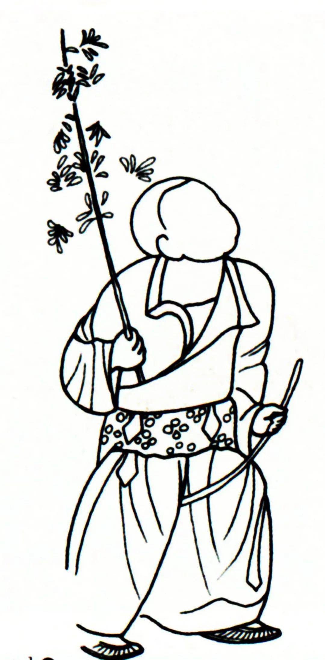 ▌敦煌壁画中的骑竹马童子原图与线描,复原临摹图74本文节选自2020