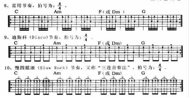 吉他入门曲谱扫弦_吉他入门曲谱(2)