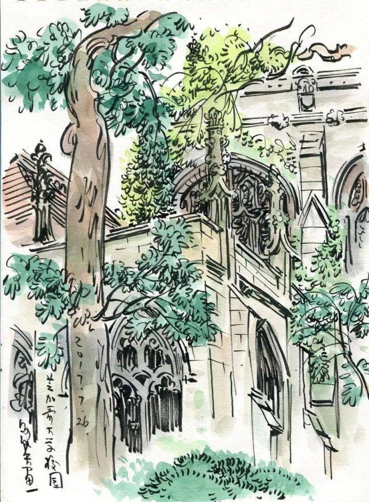 清华美院吴冠英教授的旅游速写自然而亲切