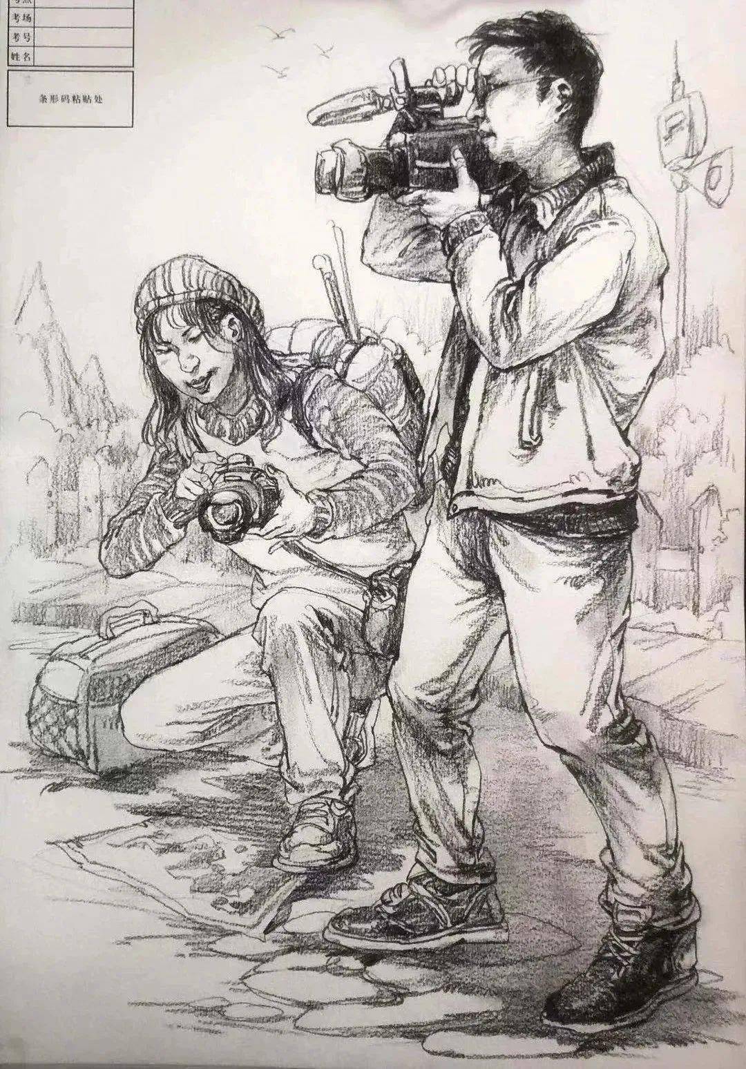 2021美术联考13省真题范画快来对照练习