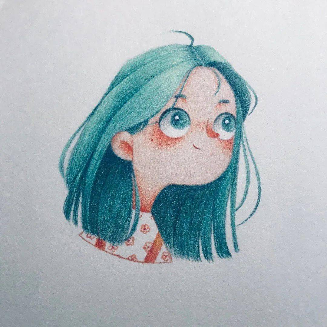 手绘插画 | 彩铅人物头像