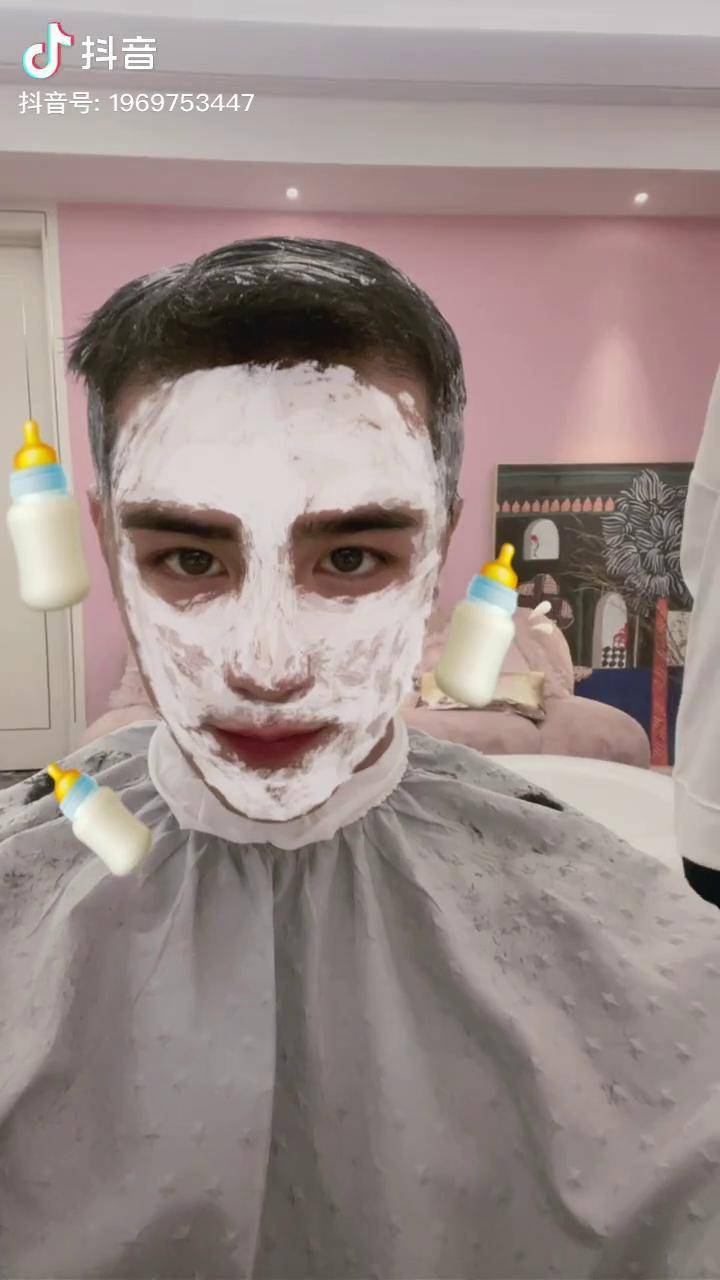 奶瓶面膜这面膜怎么敷的我头发都是