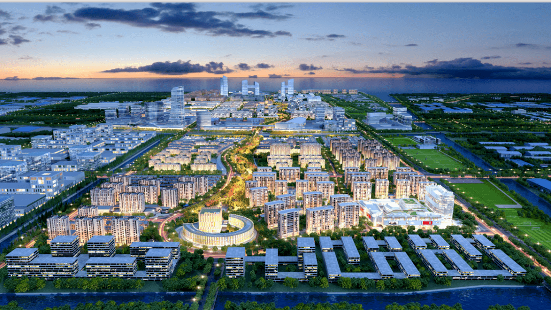 板块内的c位莫过于核心居住区——临港蓝湾国际社区:临港蓝湾作为产城