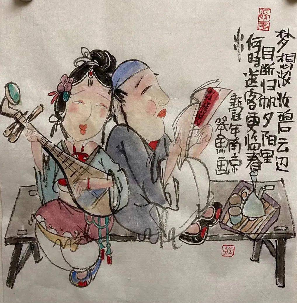 我一直认为笨鱼是一位天才型的画家,他富于想象力和创造力,旺盛的的