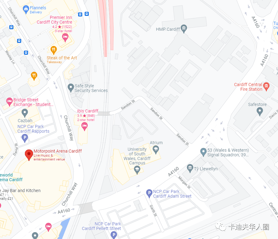 Cardiff地图图片