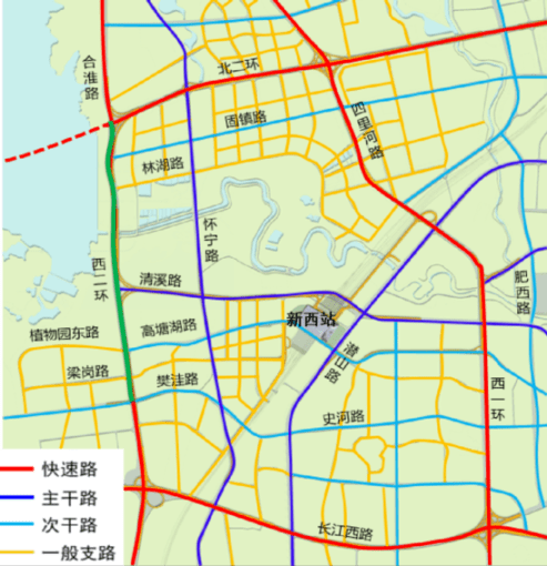 6公里,包含西二环(南淝河至长江西路),清溪路立交,清溪路地面辅路改造