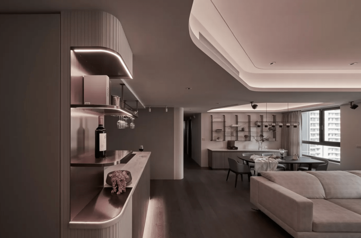 利用异形吊顶划分空间如今有钱人家里都尝试这种设计了