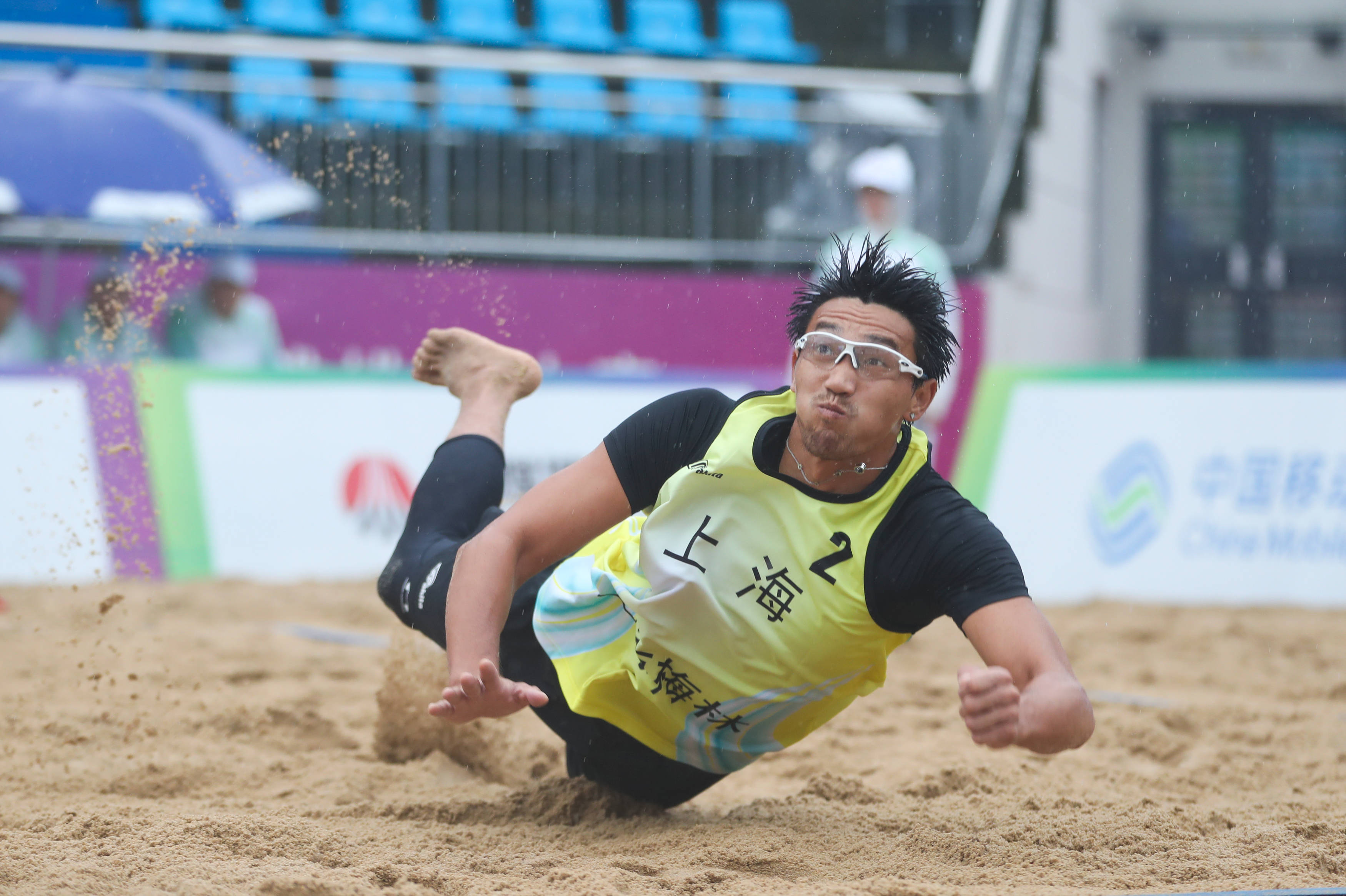 沙滩排球男子成年组半决赛辽宁一队胜上海一队