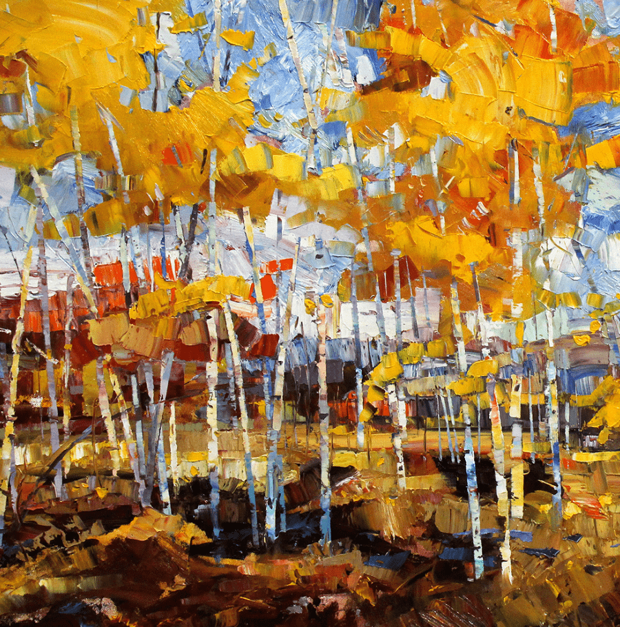 触目惊心一把用了42年的刮刀塑造出震撼人心的风景油画张力十足养眼极